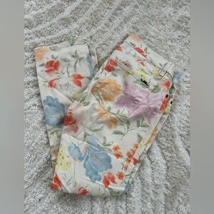 Vtg Ralph Lauren Floral Denim
